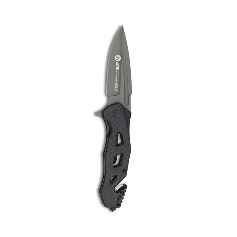 Couteau Pliant Tactique G10 Carbone – K25