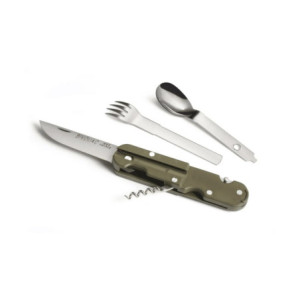 Couteau Bivouac avec Couverts – Kaki