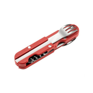 Couteau Bivouac avec Couverts – Rouge
