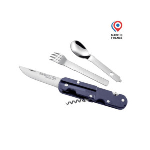 Couteau Bivouac avec Couverts – Bleu