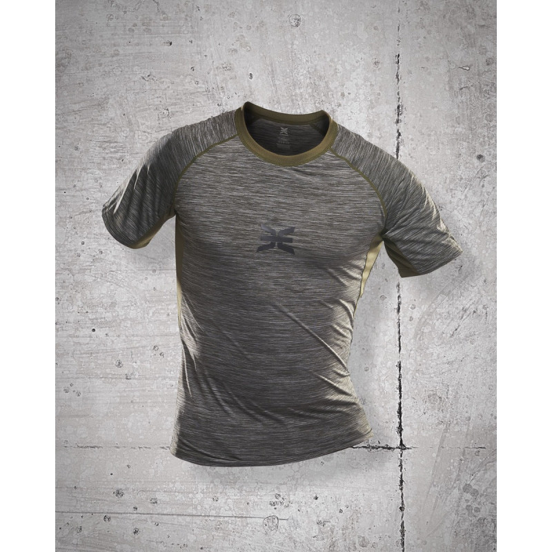 T-shirt de Sport Stamina Kaki / Gris