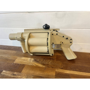 Lance-grenades Airsoft Occasion - Barillet Multiple type MGL / M32 - Full Métal - Coloris Tan