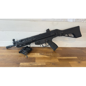 Réplique Airsoft AEG - ICS CES-P (Série MP5 avec crosse tactique et rails) d'occasion