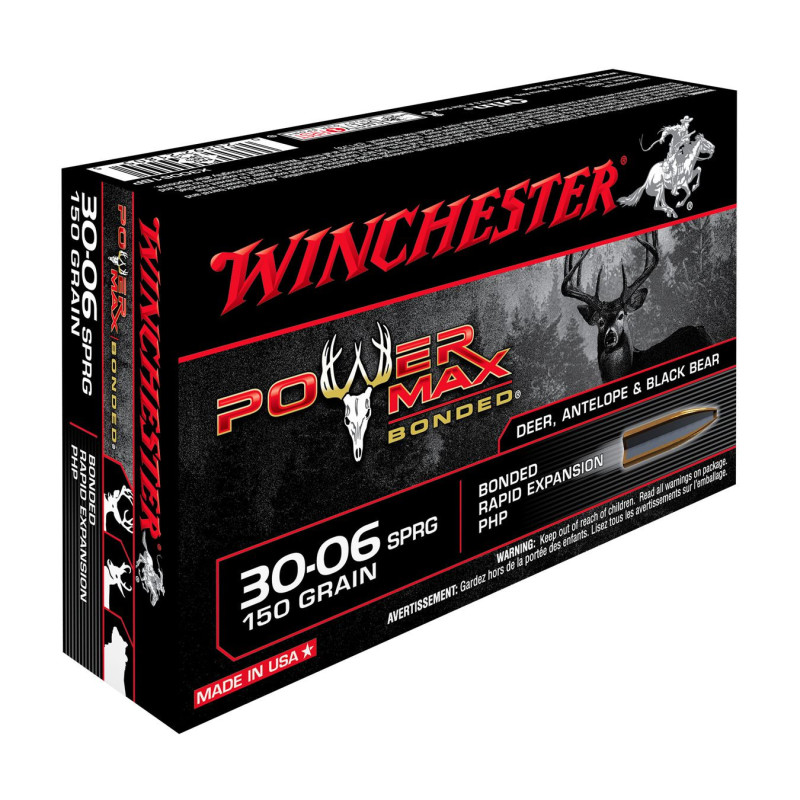 BALLES 30-06SPR POWER MAX BONDED 150GR X20