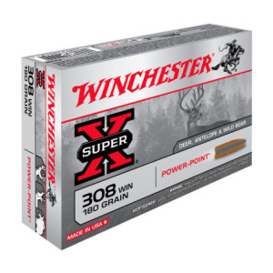 BALLES 308WIN SUPER X POWER POINT 180GR X20