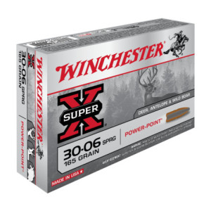 BALLES 30-06SPR SUPER X POWER POINT 165GR X20