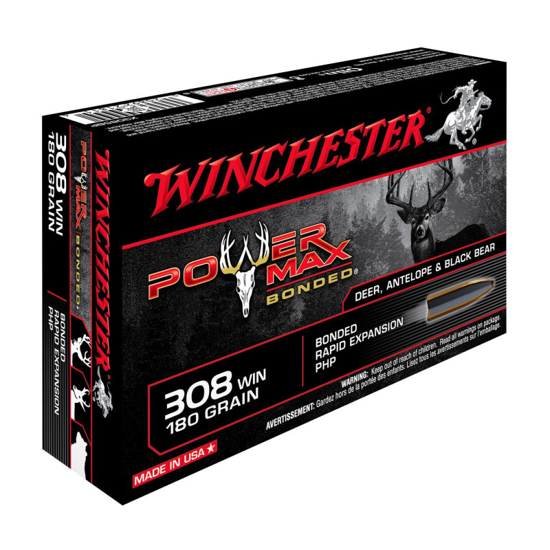BALLES 308WIN POWER MAX BONDED 180GR X20