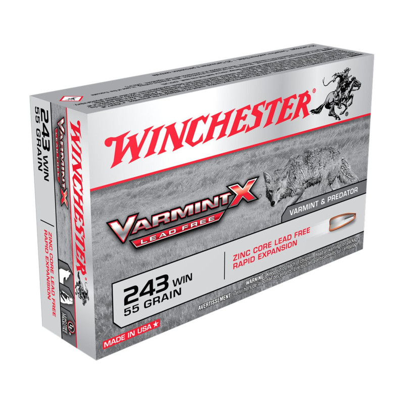 BALLES 243WIN VARMINT LEAD FREE X 55GR X20
