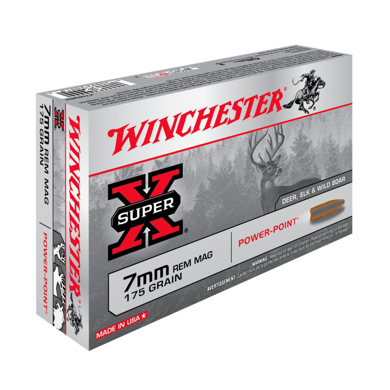 BALLES 7MM REM SUPER X POWER POINT 175GR X20