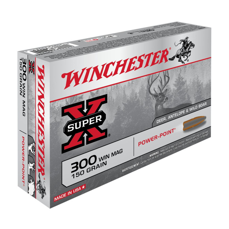 BALLES 300WM SUPER X POWER POINT 150GR X20