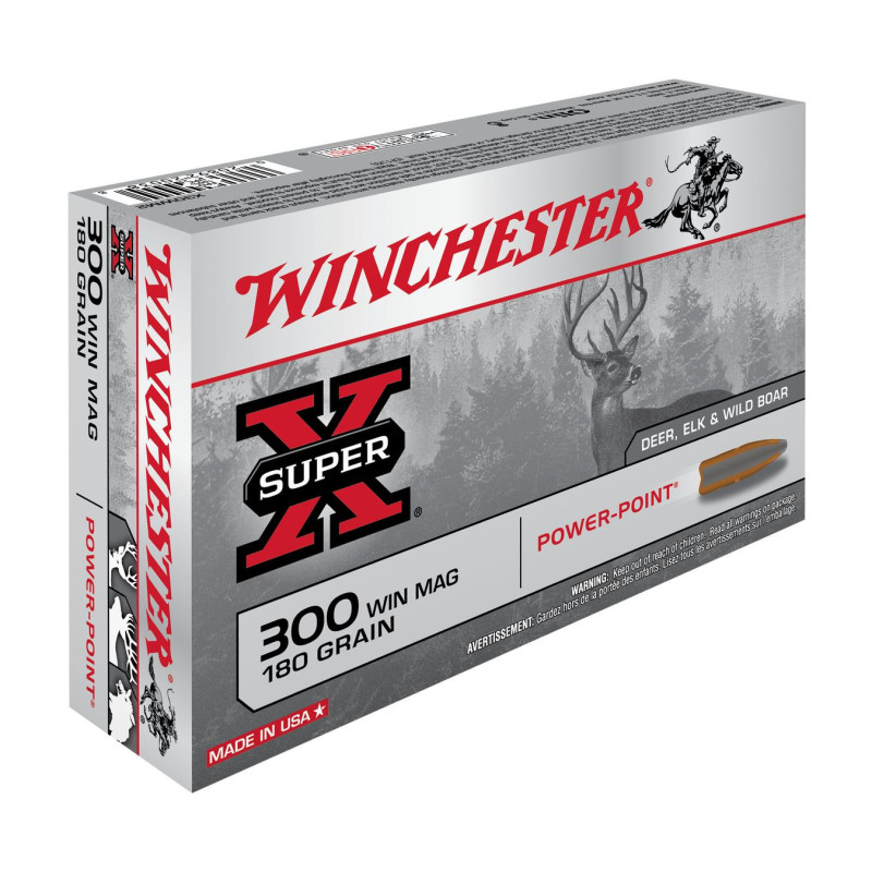 BALLES 300WM SUPER X POWER POINT 180GR X20