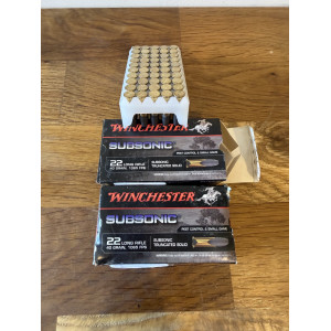 2 boîtes de munitions Winchester Subsonic 40 Grains