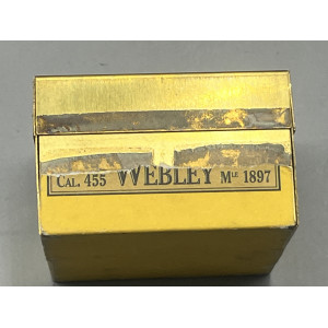 Boite métal d'origine de munitions 455 Webley (Collection)