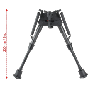 BIPIED 6-9 CARBON GRENADIERE RAIL PICATINNY PIEDS RETRACTABLES