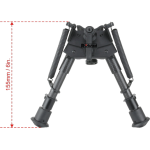 BIPIED 6-9 CARBON GRENADIERE RAIL PICATINNY PIEDS RETRACTABLES