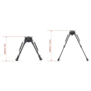 BIPIED 9-13.5 CARBON GRENADIERE RAIL WEAVER PIEDS RETRACTABLES