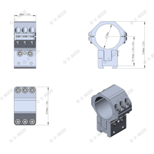 COLLIER 30MM  REGLABLE  35/41MM RAIL11MM
