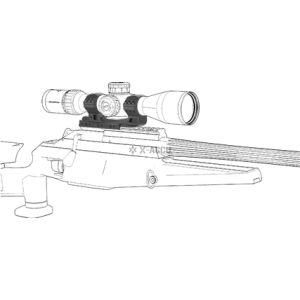 MONTAGE MONOBLOC PICATINNY 34MM HAUT 0MOA