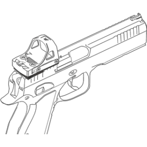 PLATINE POUR POINT ROUGE CZ SHADOW