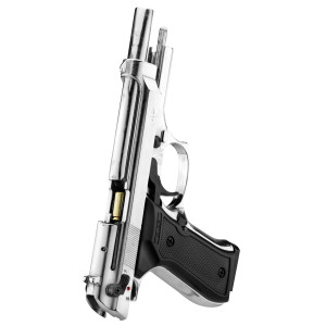Pistolet 9 mm à blanc Chiappa 92 nickelé