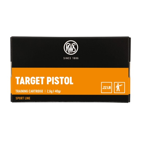 Boite de 50 Munitions RWS Target Pistol 22 LR - Cartouches Tir Sportif