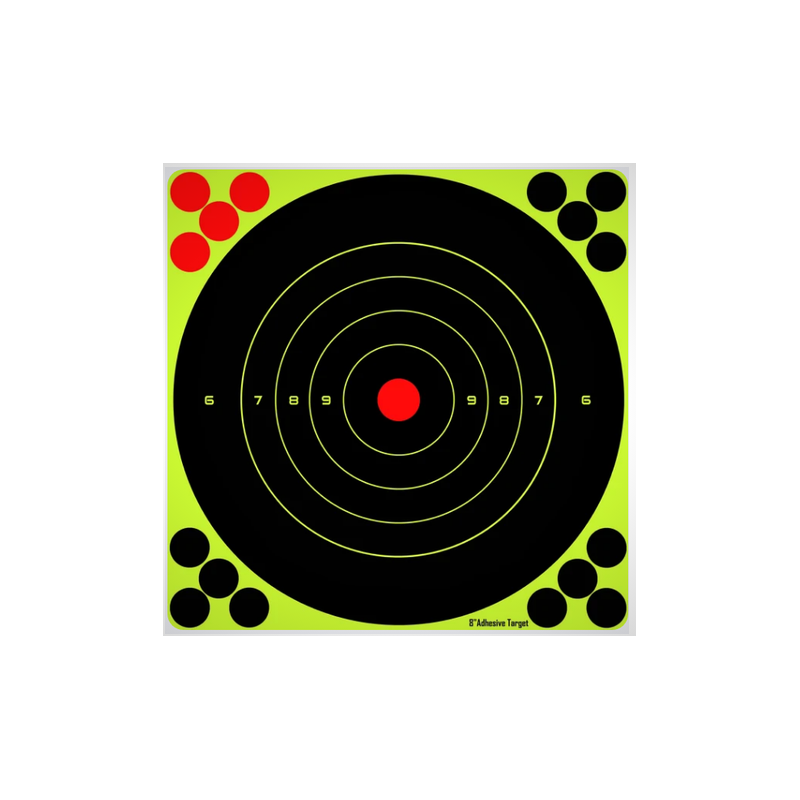 CIBLES SPLASH NOIRE L JAUNE FLUO 20X20 CM PAR 10