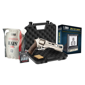 Pack Airsoft revolver CO2 CHIAPPA RHINO 60DS + Co2 + billes + cible + mallette